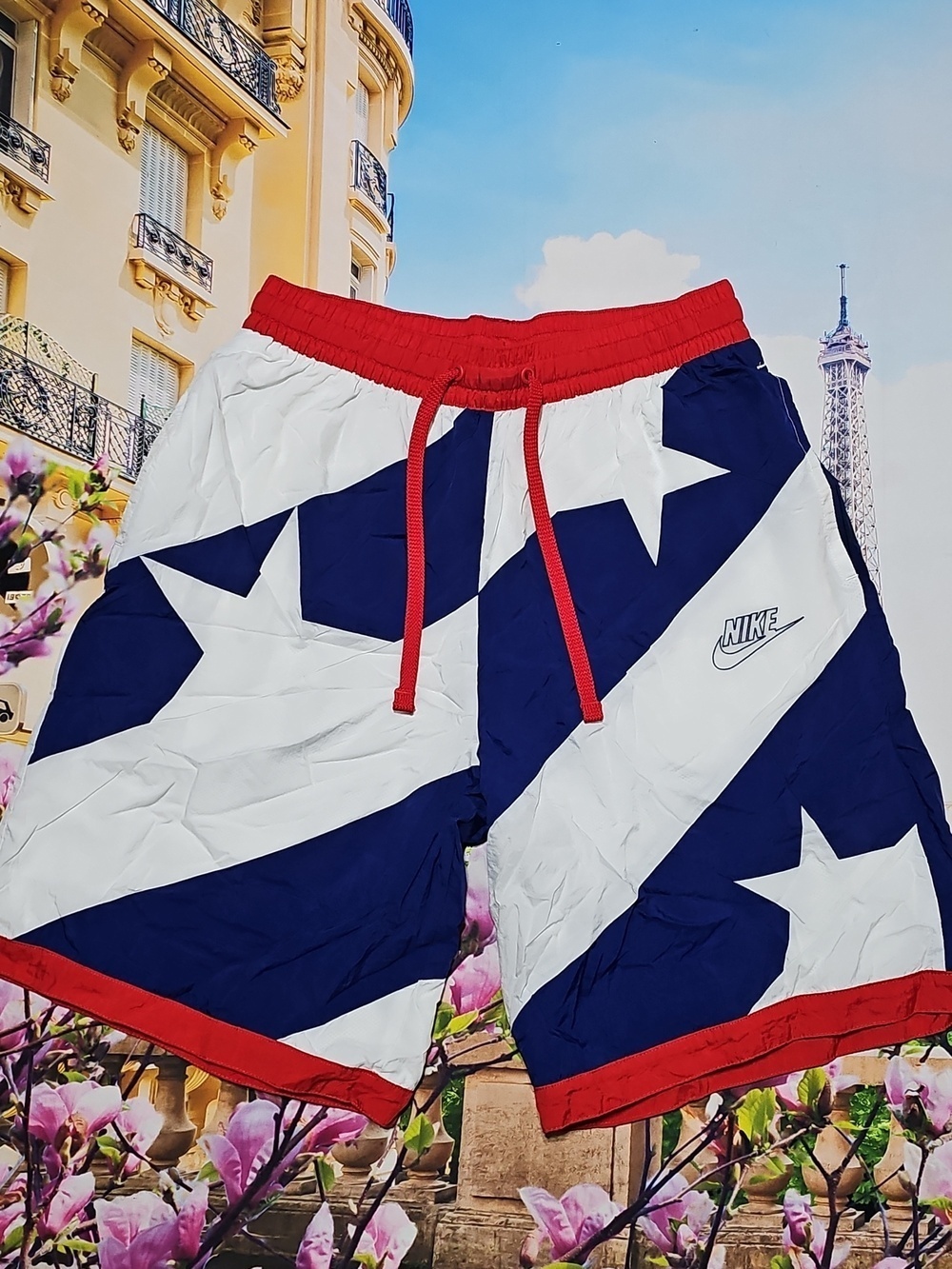 Nike USA Red White Blue Swim Shorts Size Large